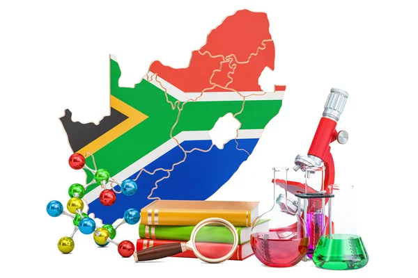 Wetenschappelijk onderzoek in Zuid-Afrika concept, 3D-rendering — Stockfoto