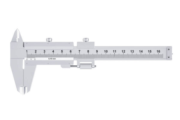 Vernier caliper, 3D rendering
