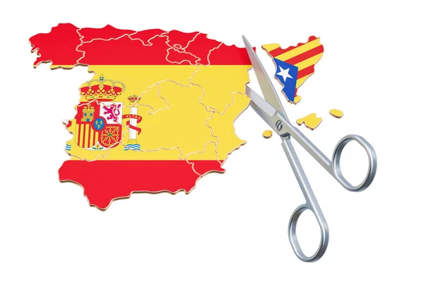 Conceptul de independență Catalonia, redare 3D — Fotografie, imagine de stoc