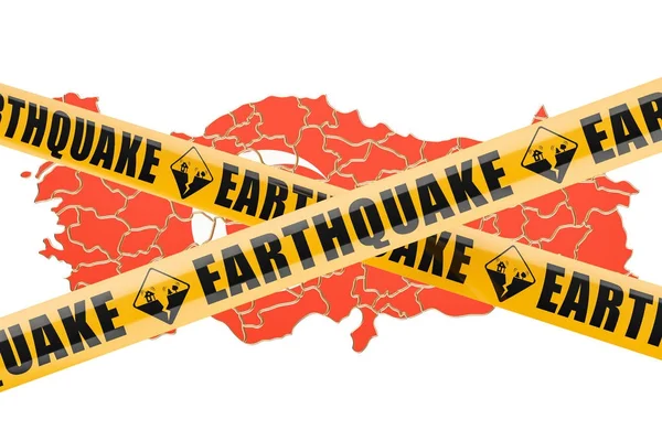 Terremoto en Turquía concepto, representación 3D — Foto de Stock