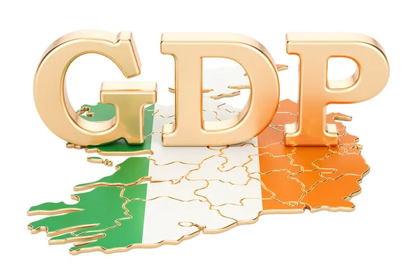 アイルランドの Gdp 国内総生産の概念 3 d レンダリング — ストック写真