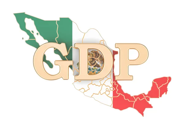 Bruttó hazai termék Gdp Mexikó koncepció, 3d-leképezés — Stock Fotó