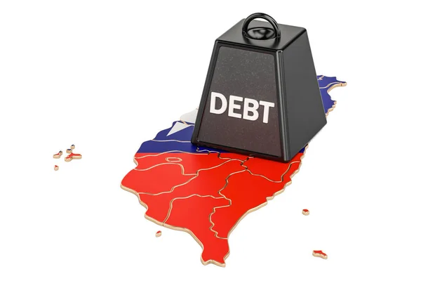 Taïwan dette nationale ou déficit budgétaire, concept de crise financière — Photo