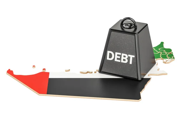 Об'єднані Арабські Емірати державного боргу або фінансовий дефіцит бюджету — стокове фото