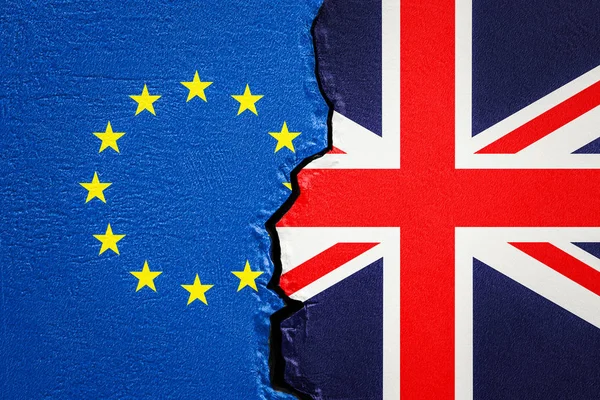 Grande-Bretagne et UE, concept du Brexit. rendu 3D — Photo