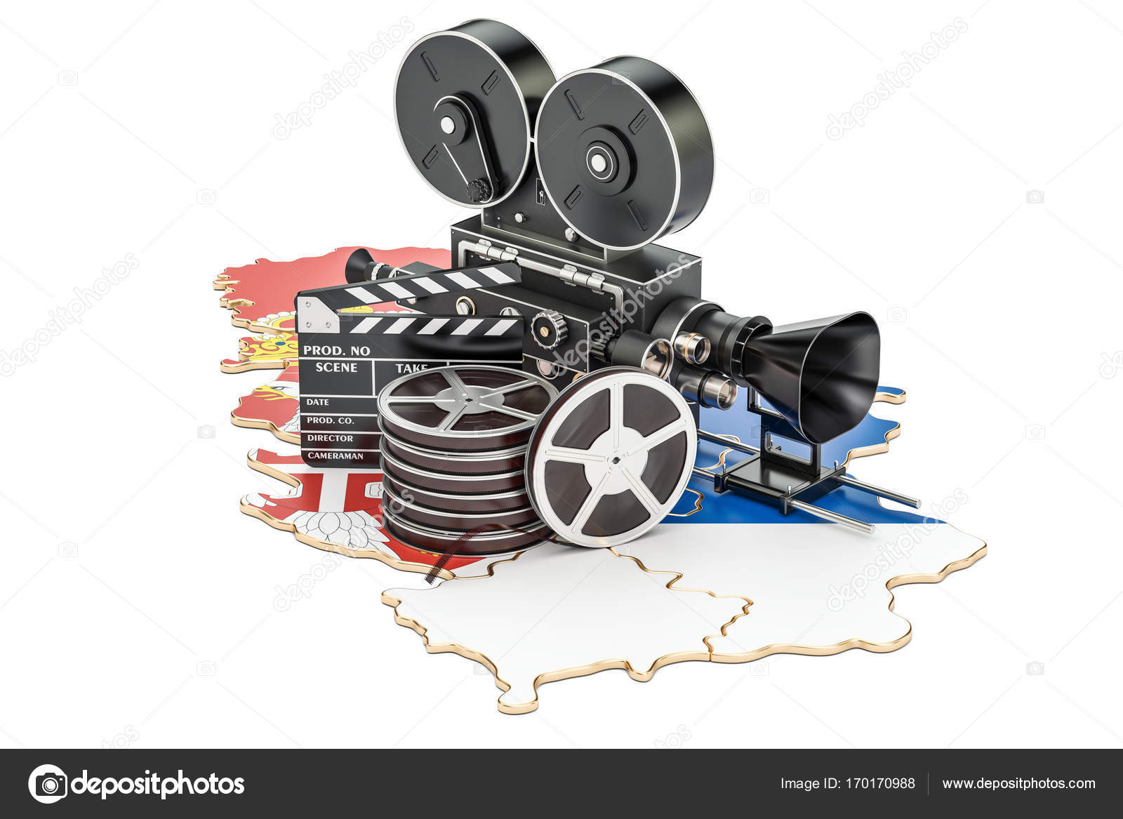 Serbische Kinematographie, Konzept der Filmindustrie. 3DDarstellung