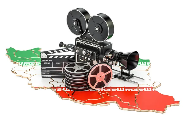 Kino irańskie, koncepcja przemysł filmowy. renderowania 3D — Zdjęcie stockowe