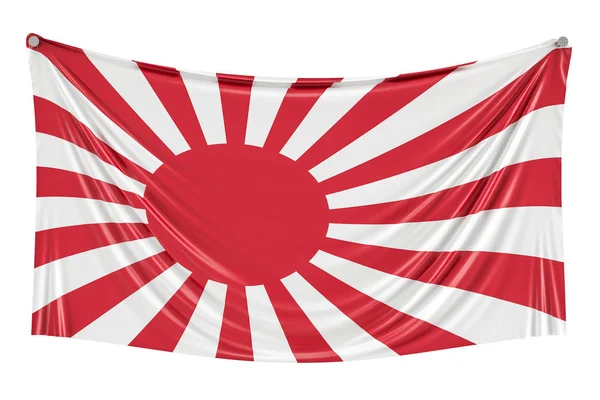 War flag of the Imperial Japanese Army hanging on the wall, 3D r — Stock Photo, Image