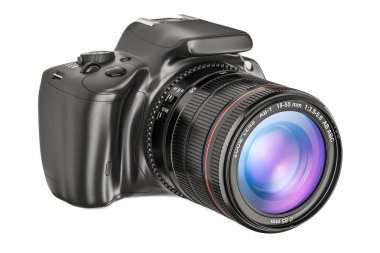 Dijital single-lens refleks kamera, portre. 3D render