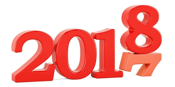 Happy New Year 2018 concept, 3D rendering — Stock Photo, Image