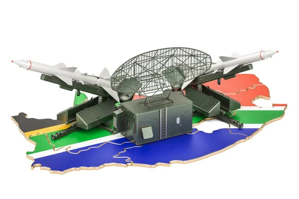 Концепция системы ПРО ЮАР, 3D рендеринг — стоковое фото