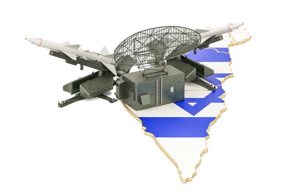 Ізраїльські протиракетної оборони системи концепції, 3d-рендерінг — стокове фото