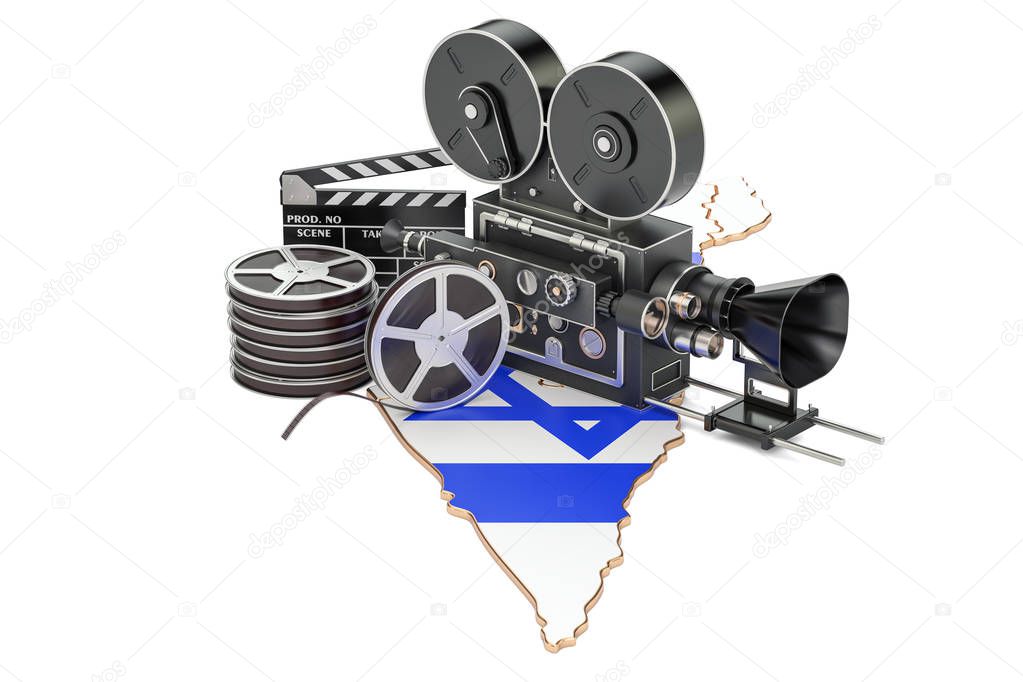 Israeli cinematography, film industry concept. 3D rendering