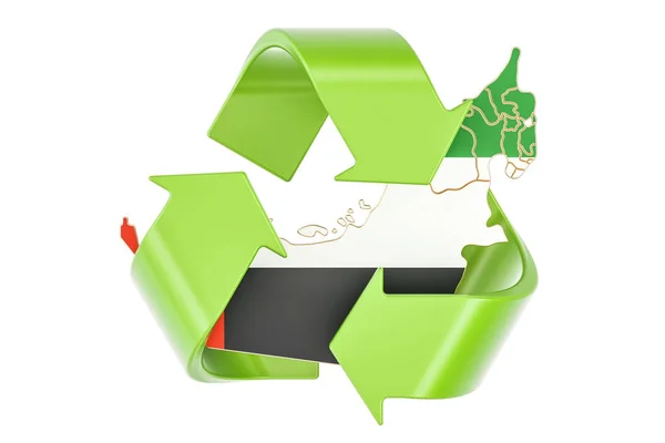 阿联酋概念的回收, 3d 渲染 — 图库照片