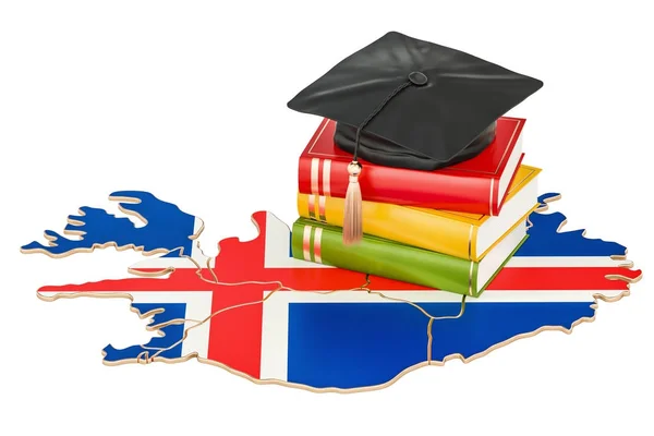 Educação em Islândia conceito, renderização 3D — Fotografia de Stock
