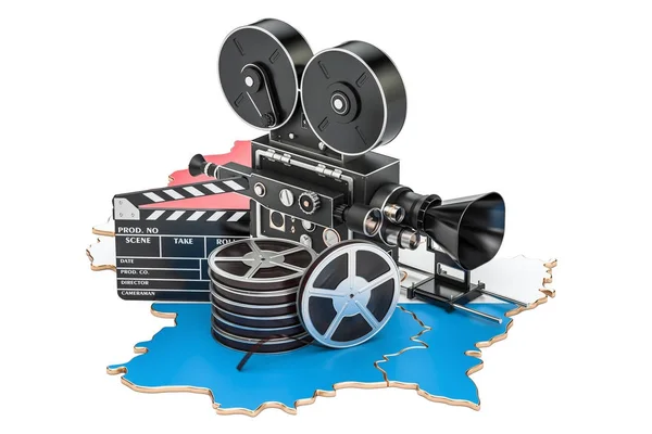 Люксембург кінематографії, фільм промисловості концепції. 3D-рендерінг — стокове фото