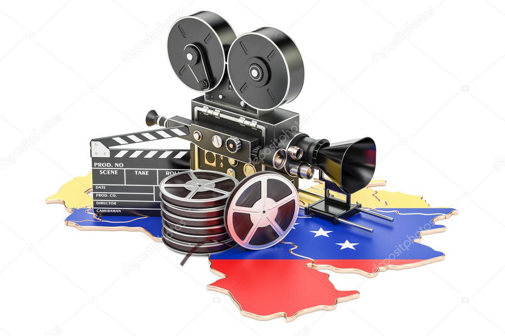 Venezuela cinematography, film industry concept. 3D rendering