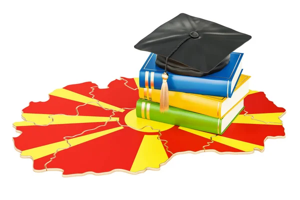 Oktatás-Macedónia koncepció, 3d-leképezés — Stock Fotó