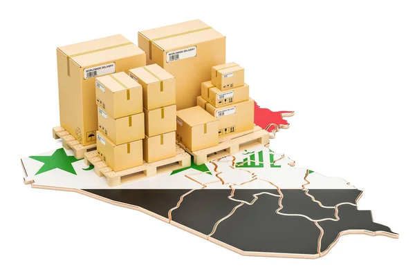 Судноплавства і доставки від Іраку концепції, 3d-рендерінг — стокове фото