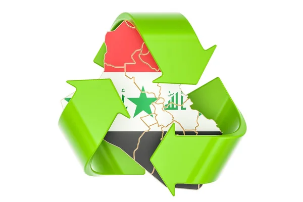 Reciclaje en Irak concepto, representación 3D —  Fotos de Stock