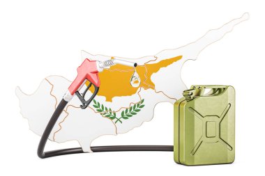 Üretim ve ticaret Kıbrıs ' taki petrol kavramı. 3D render