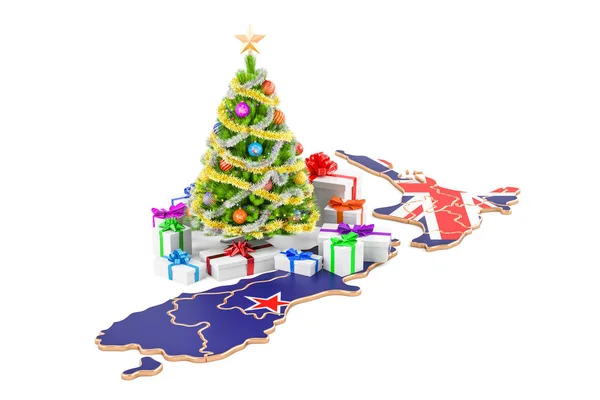 Weihnachten und Neujahr Urlaub in Neuseeland Konzept. 3d rende — Stockfoto