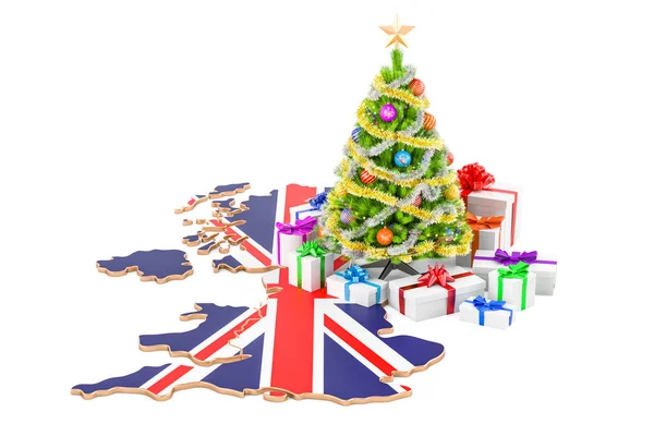 Jul- och nyårshelgerna i Storbritannien koncept. 3D ren — Stockfoto