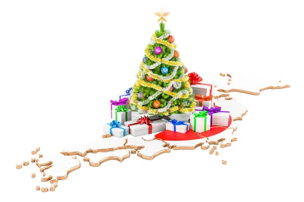 Weihnachten und Neujahr Urlaub in Japan Konzept. 3D-Darstellung — Stockfoto
