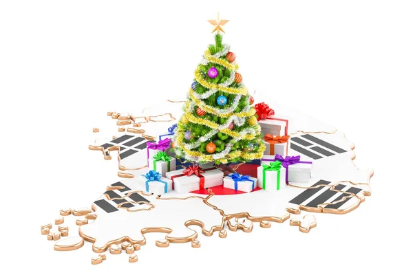 Weihnachts- und Neujahrsferien in Südkorea Konzept. 3d rende — Stockfoto