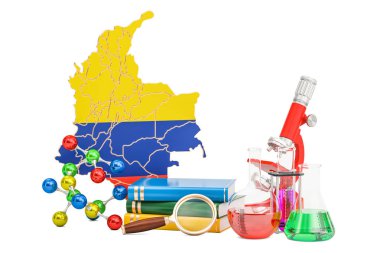 Kolombiya kavramı, 3d render bilimsel araştırma