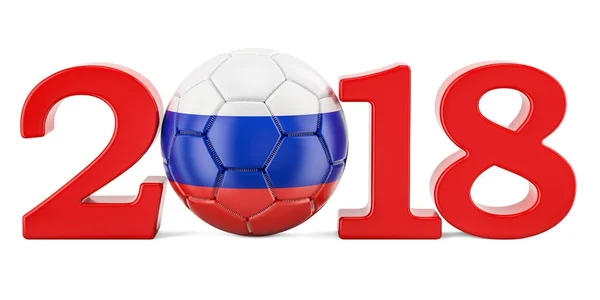 Fußballweltmeisterschaft 2018 in Russland Konzept, 3D-Darstellung — Stockfoto