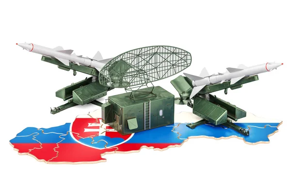 Sistema de defensa de misiles eslovacos, renderizado 3D — Foto de Stock