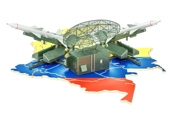 Концепция системы противоракетной обороны Колумбии, 3D рендеринг — стоковое фото