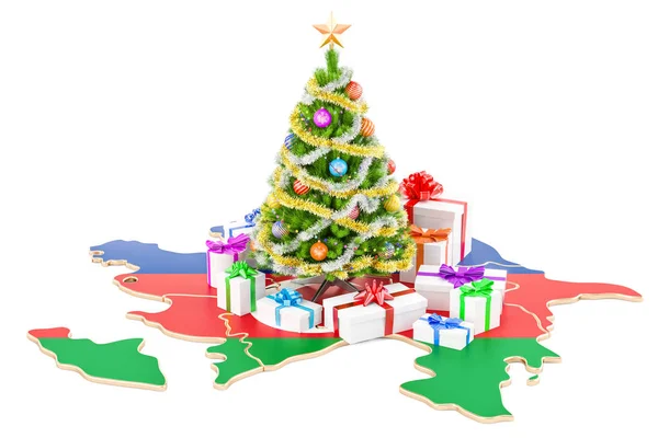Weihnachten und Neujahr Urlaub in Azerbaijan Konzept. 3D-Darstellung — Stockfoto