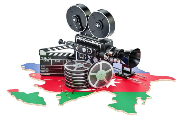 Azerbejdżan kinematografii, koncepcja przemysł filmowy. renderowania 3D — Zdjęcie stockowe