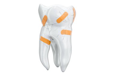 Diş kurtarma kavramı, 3d render