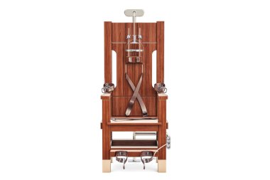 Electric chair, 3D rendering clipart
