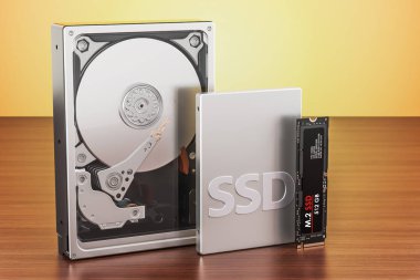 Katı hal sürücü Ssd, Sabit Disk Sürücü Hdd ve M2 Ssd woo üzerinde