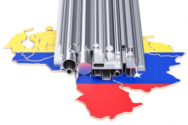 Venezuela, metal ürünlerin ticaret kavramı. 3D render