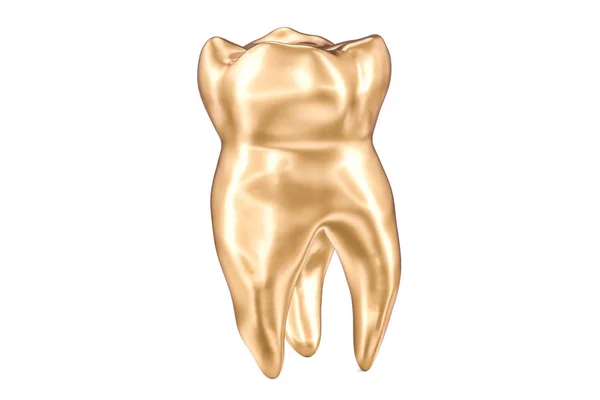 Golden Tooth concept, 3D rendering — Stock Photo, Image