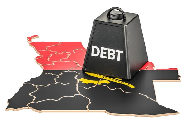 アンゴラの国家債務や財政赤字、金融危機のコンセプト — ストック写真