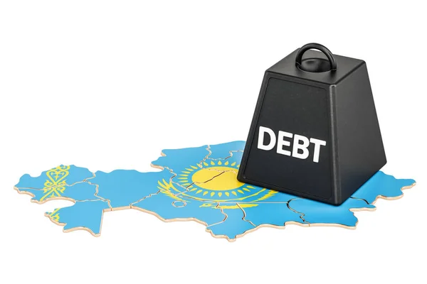 Kazašská státní dluh nebo schodek rozpočtu, finanční krize koncept — Stock fotografie