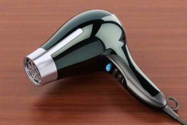 Ahşap masa fön. 3D render 