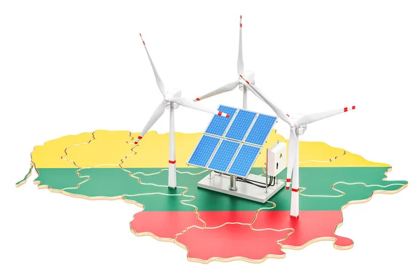 신 재생 에너지와 리투아니아, conce 지속 가능한 개발 — 스톡 사진