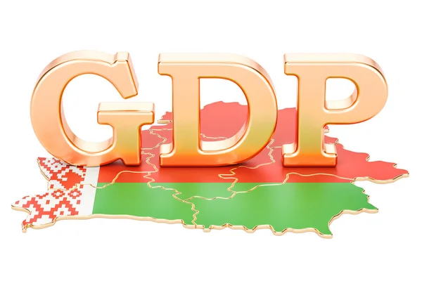 Produkt krajowy brutto PKB Białorusi koncepcja, renderowania 3d — Zdjęcie stockowe