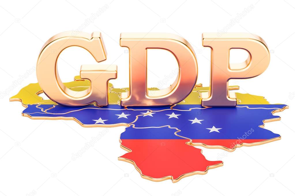 producto interno bruto PIB de Venezuela concepto, representación 3D 2023
