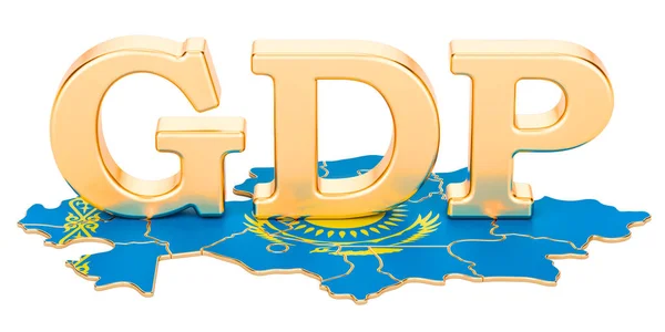 ВВП валового внутреннего продукта Концепция Казахстана, 3D рендеринг — стоковое фото
