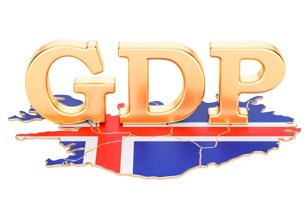 Producto interior bruto PIB de Islandia concepto, representación 3D —  Fotos de Stock
