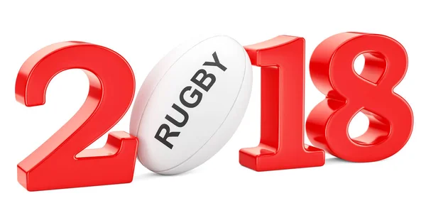 Concetto Rugby 2018, rendering 3D — Foto Stock