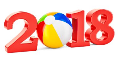 Tatil 2018 kavramı, 3d render